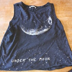 Dark Gray “Under the Moon” Muscle Tank